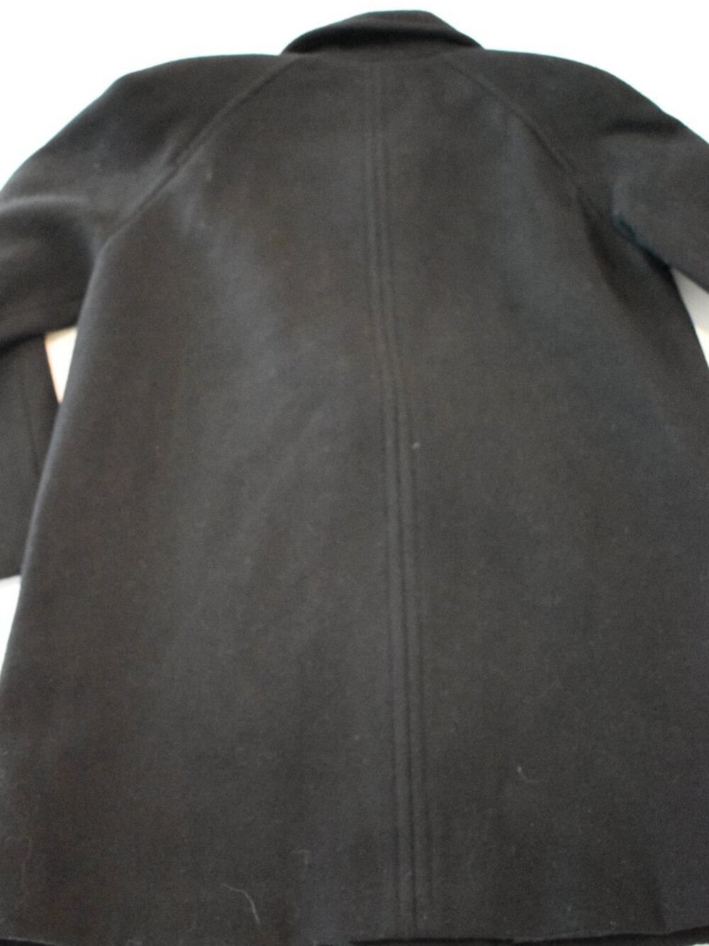 East 5th Women's Black Wool Blend Peacoat Jacket Petite Medium Classic Button - Picture 6 of 7